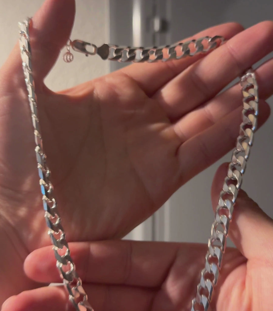 67.7 gram sterling silver Cuban curb chain for men