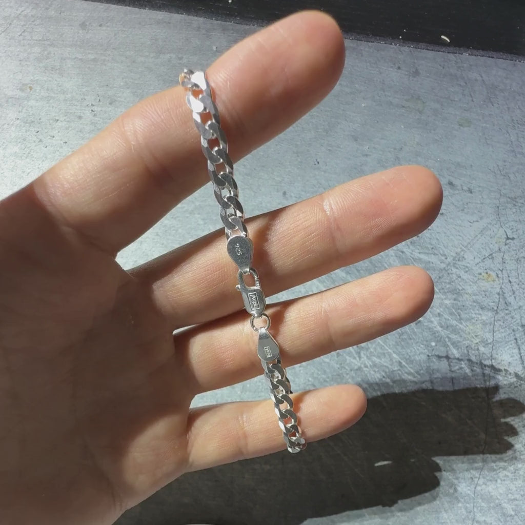 Sterling Silver Cuban Curb Bracelet - 10g